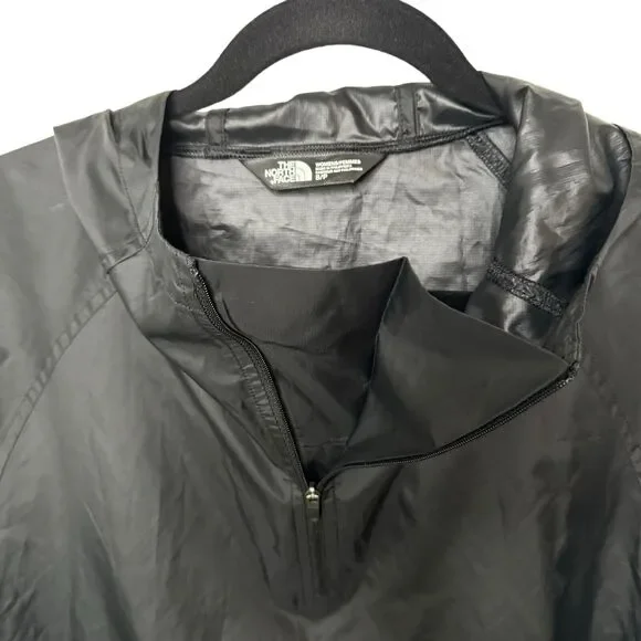 The North Face Pullover Jacket Windbreaker Women Hooded Black Logo Pockets Small - Picture 6 of 11